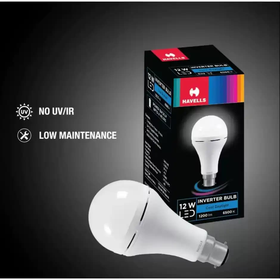12W LED चार्ज बल्ब (4 घंटे की बैटरी के साथ)